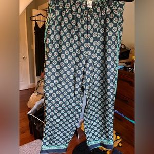 J crew silk medallion pants